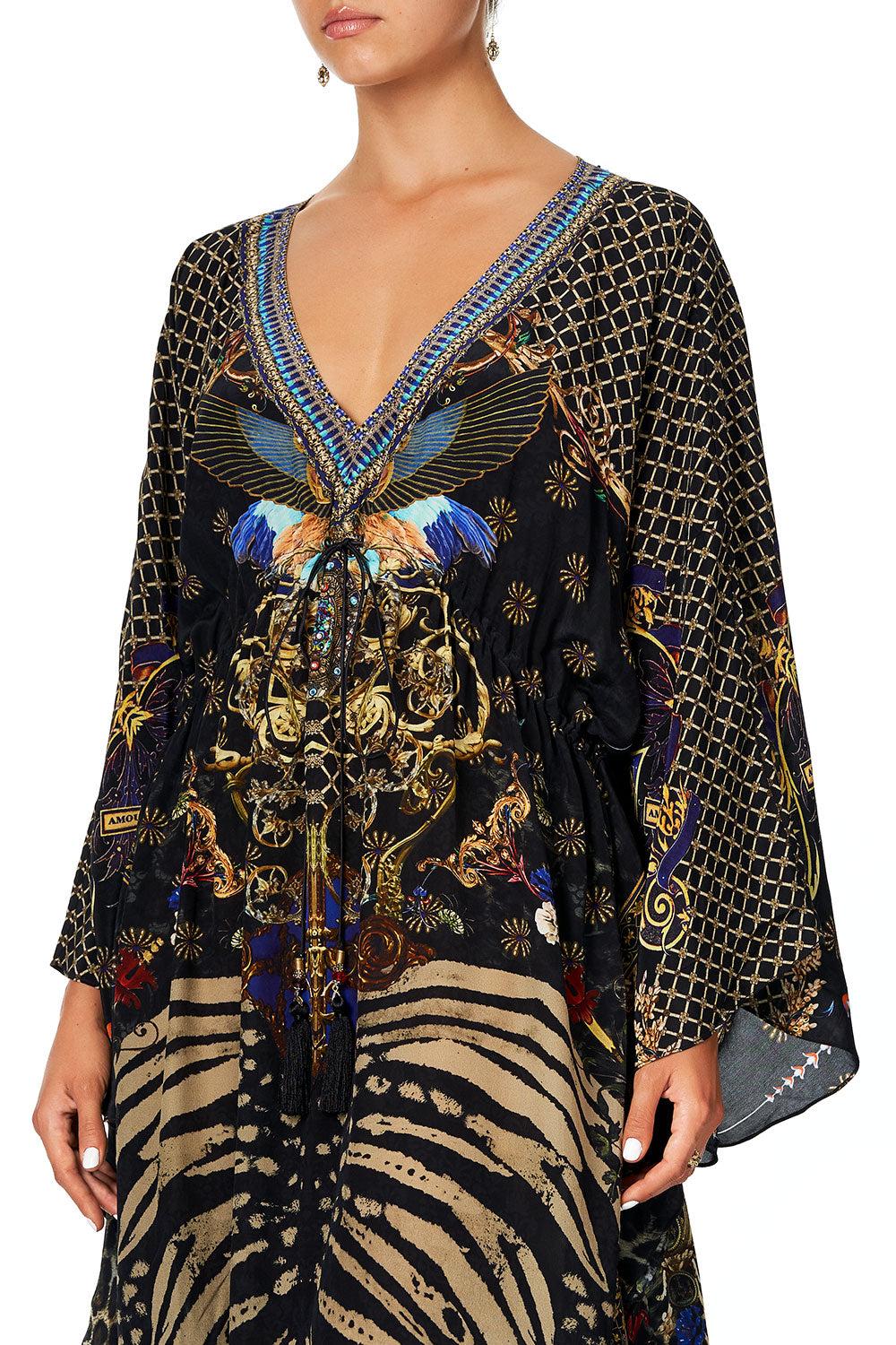CAMILLA V-NECK KAFTAN WITH TIE WAIST THE NIGHT WE MET