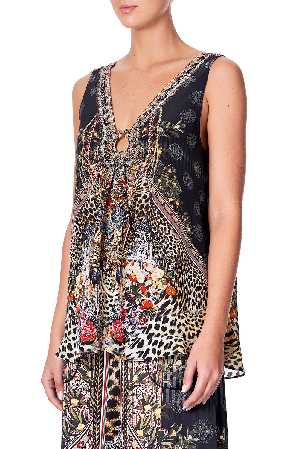 WIDE STRAP U-RING TOP MARAIS AT MIDNIGHT