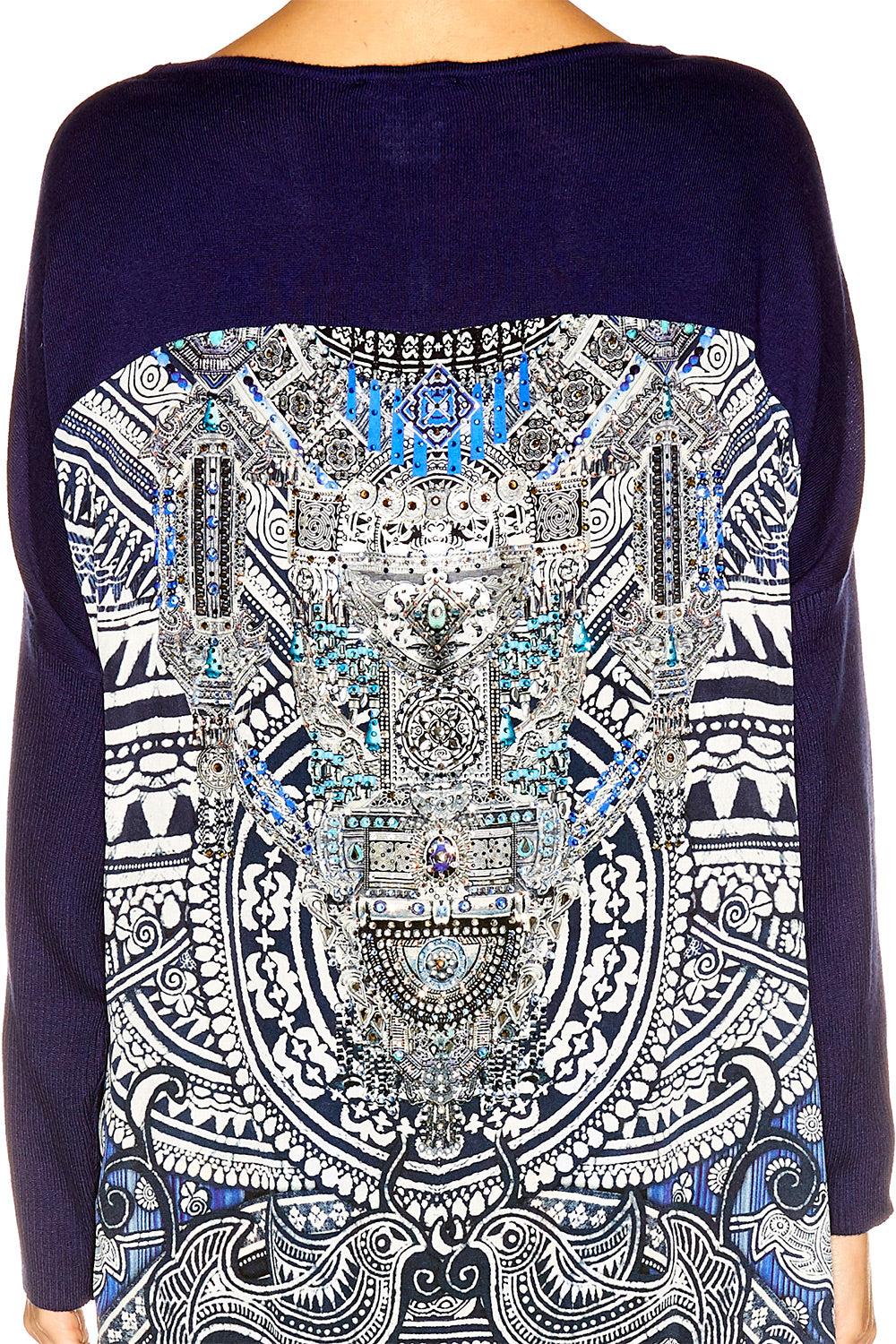 SMALL TOWN HERO LONG SLEEVE JUMPER W PRINT BACK