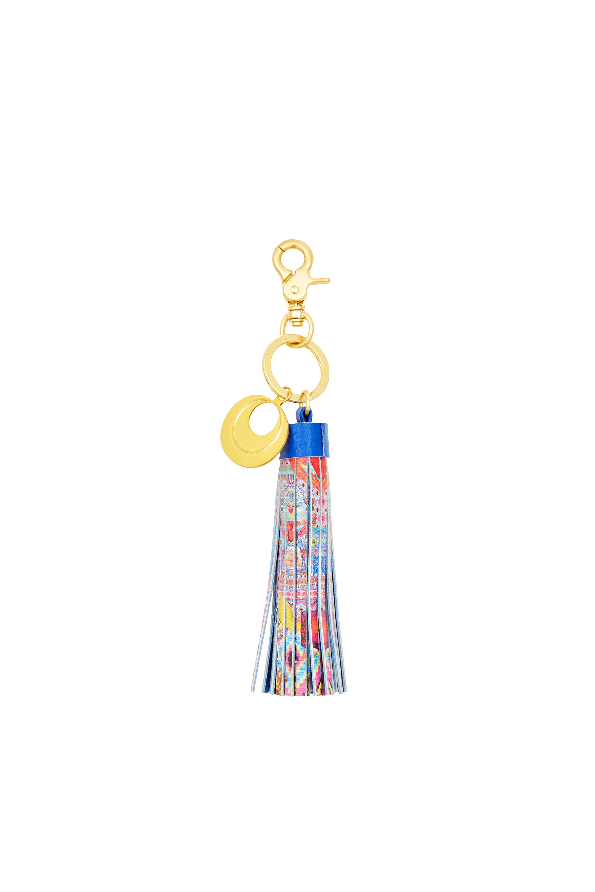 CLOSE TO MY HEART SHORT LEATHER TASSEL KEY RING