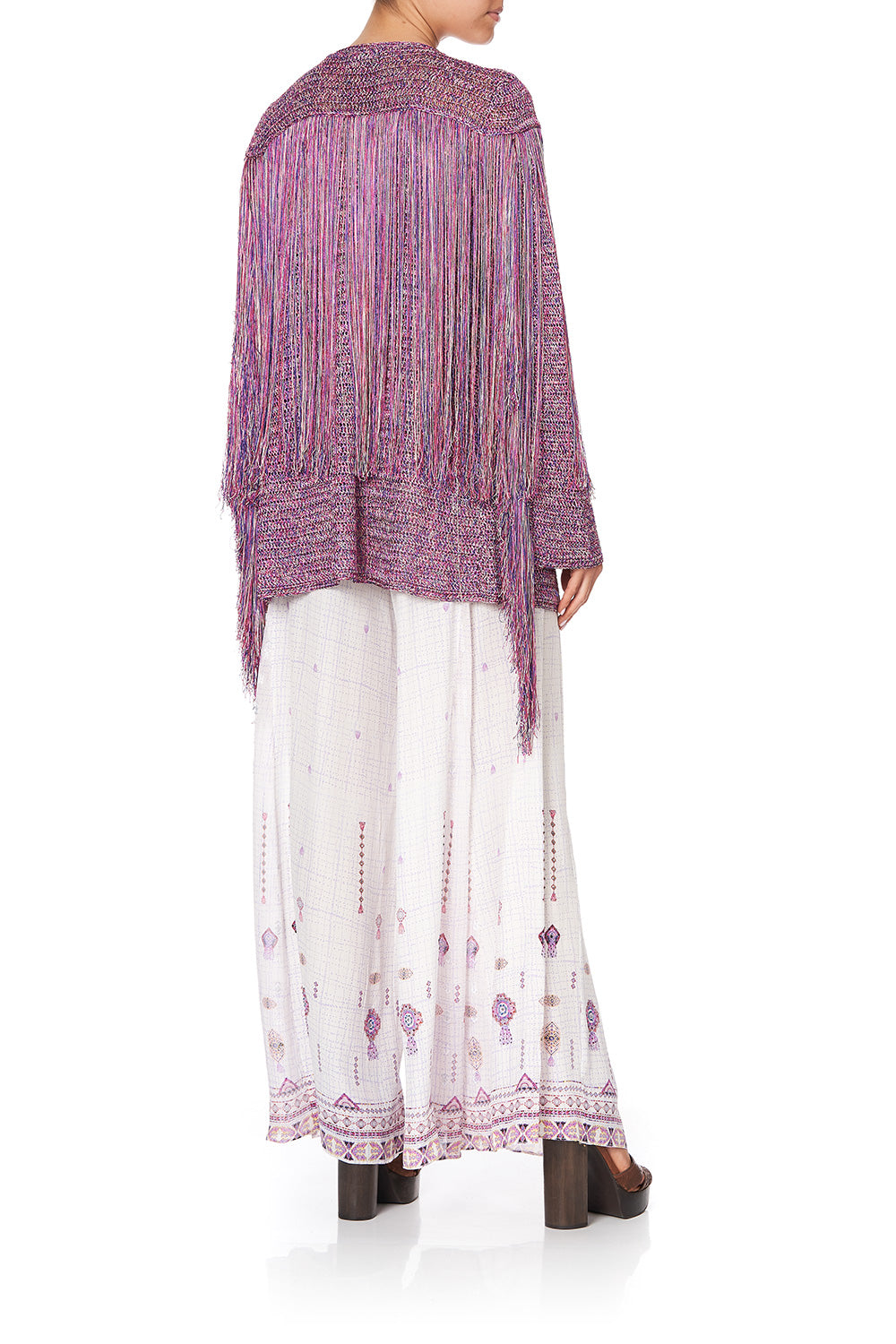 CROCHET LAYERING PIECE WITH LONG TASSELS TANAMI ROAD