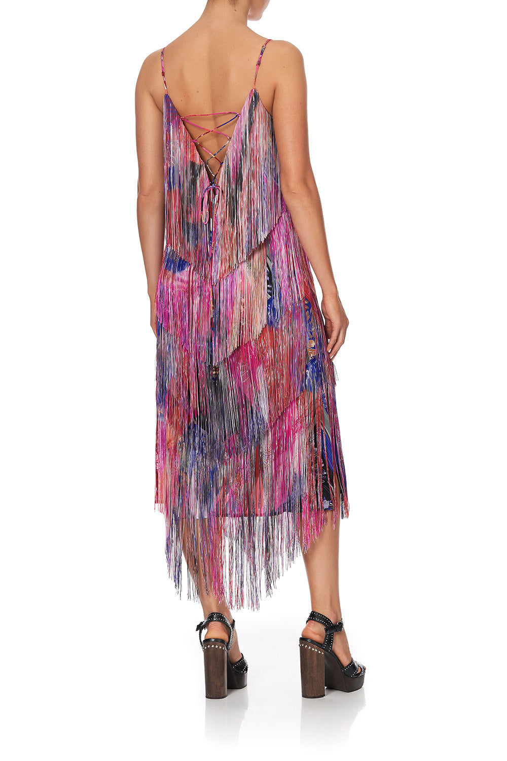 MIDI FRINGE DRESS FOLK RIVER