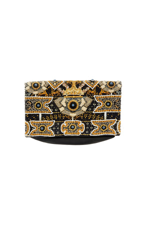 FOR THE LOVE OF LHASA EMBELLISHED CLUTCH
