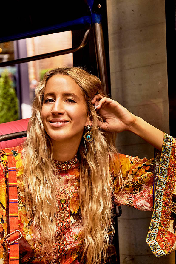 PHOENIX RISE DISK EARRINGS