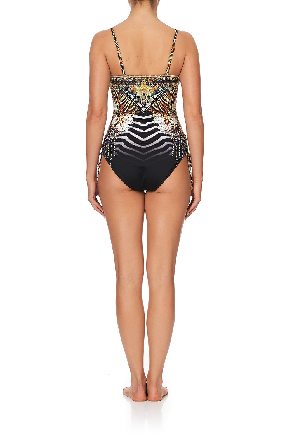 LACE UP BANDEAU ONE PIECE LOST PARADISE