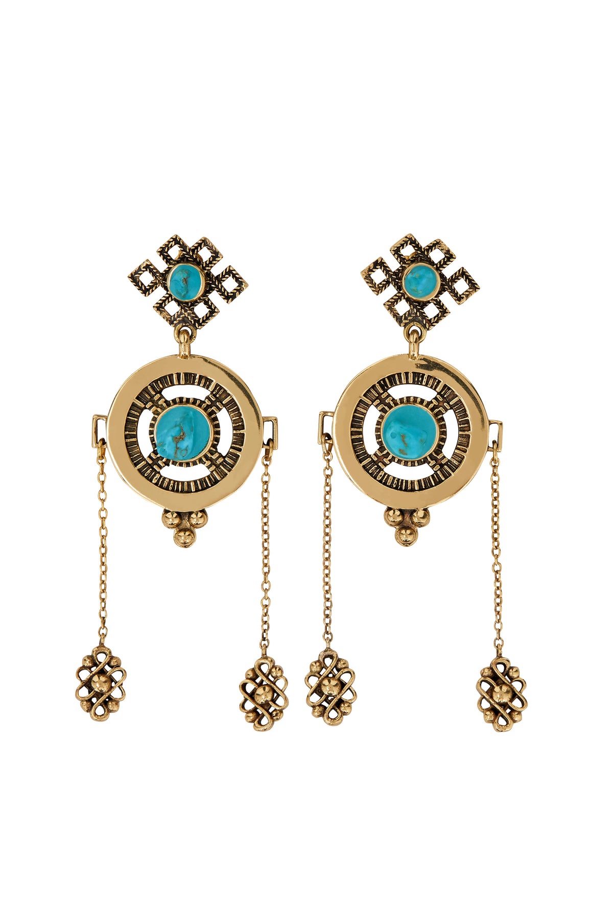 PHOENIX RISE DISK EARRINGS