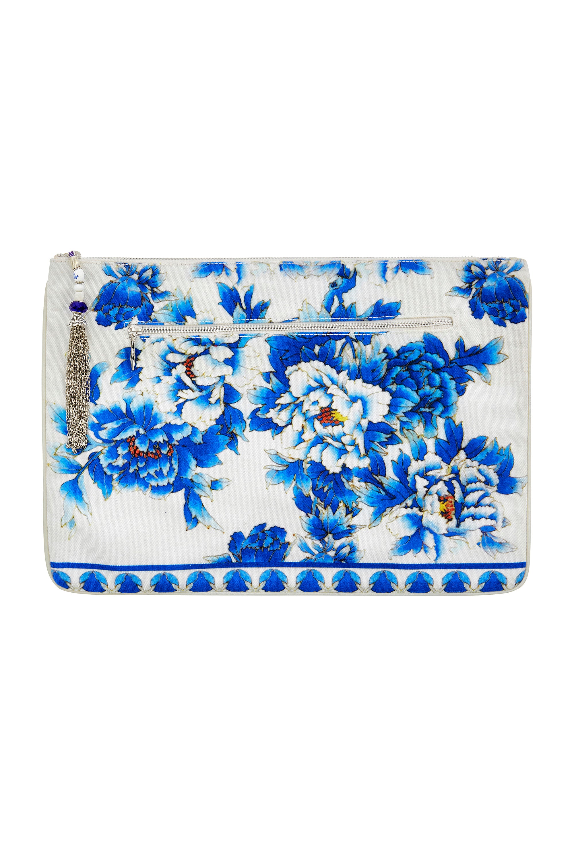 RING OF ROSES LARGE CANVAS CLUTCH