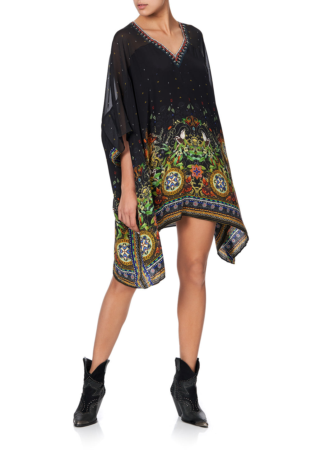 SHORT KAFTAN WITH YOKE BLACKHEATH BETTY