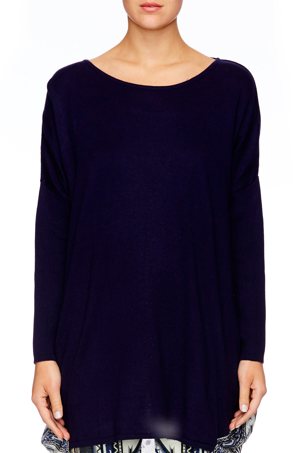 TIE THE KNOT LONG SLEEVE JUMPER W PRINT BACK