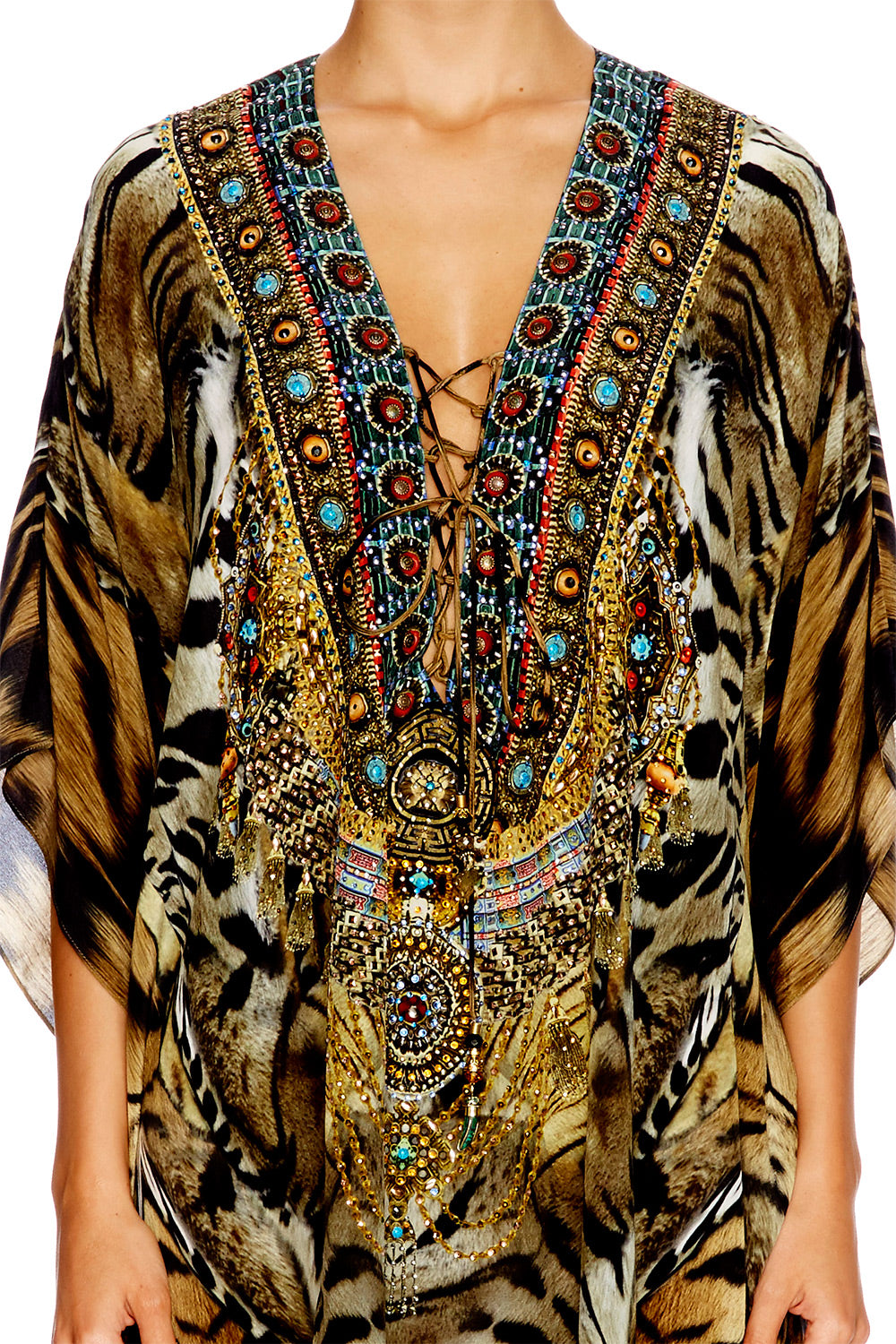GIVEN TO THE WILD SHORT LACE UP KAFTAN
