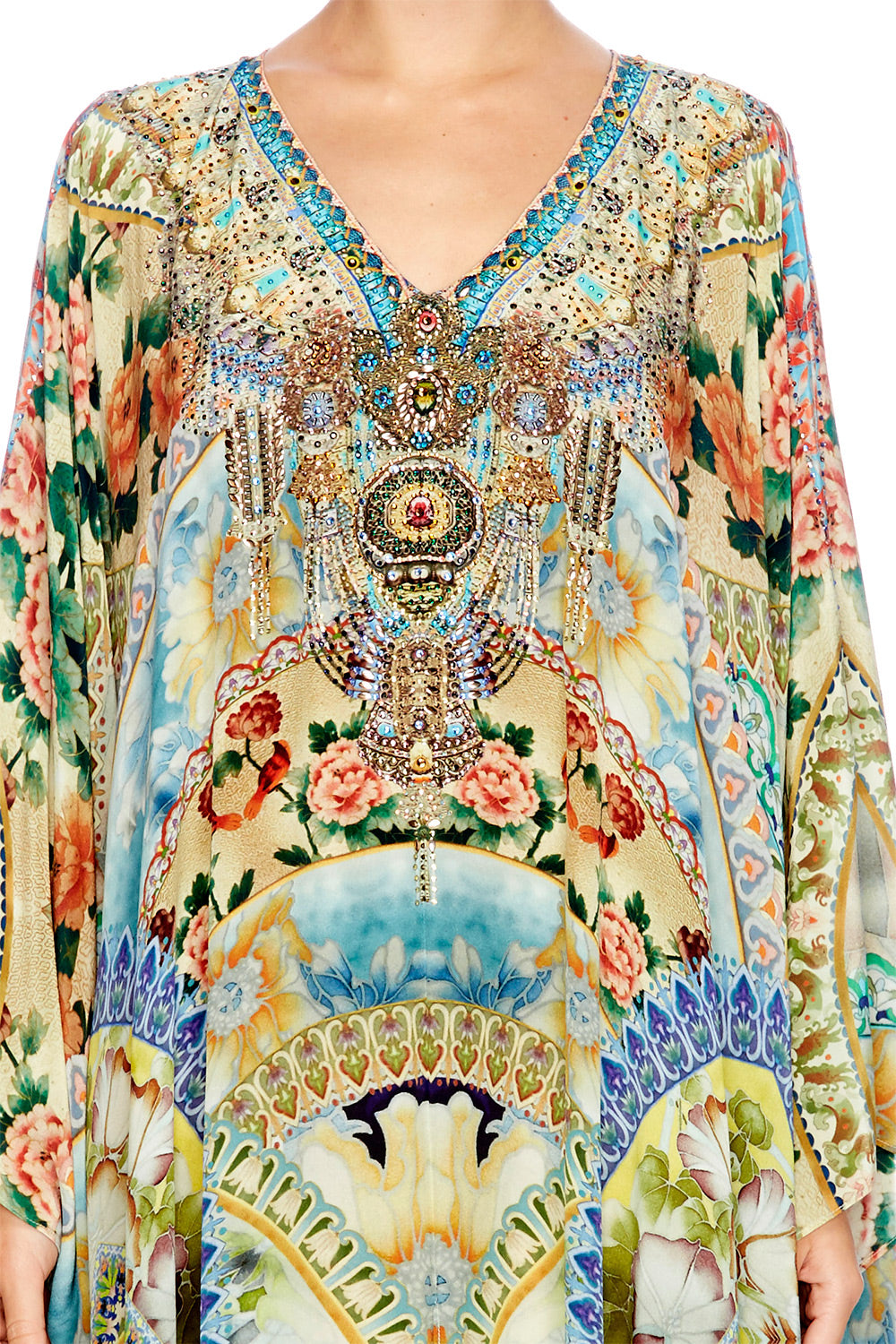SIGN OF PEACE SPLIT FRONT AND SLEEVE KAFTAN