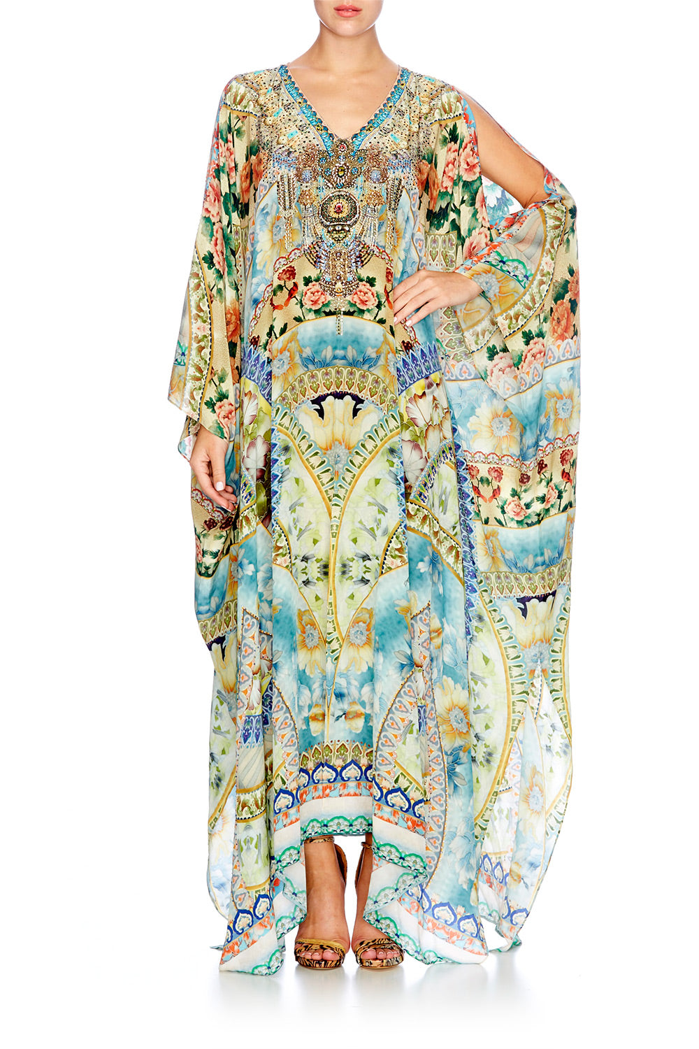 SIGN OF PEACE SPLIT FRONT AND SLEEVE KAFTAN