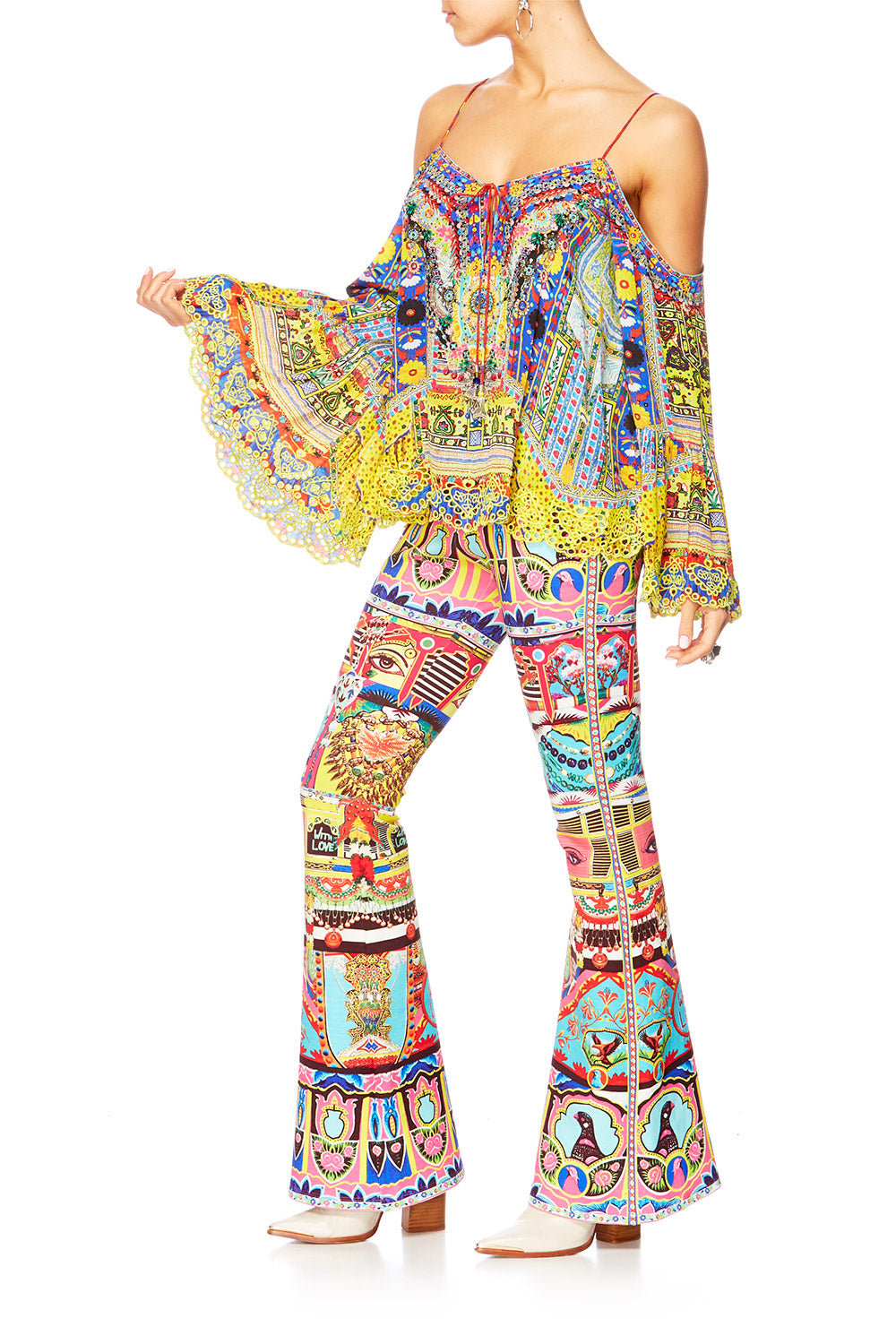 BOUNDLESS BLISS HIGH WAISTED FLARED TROUSER