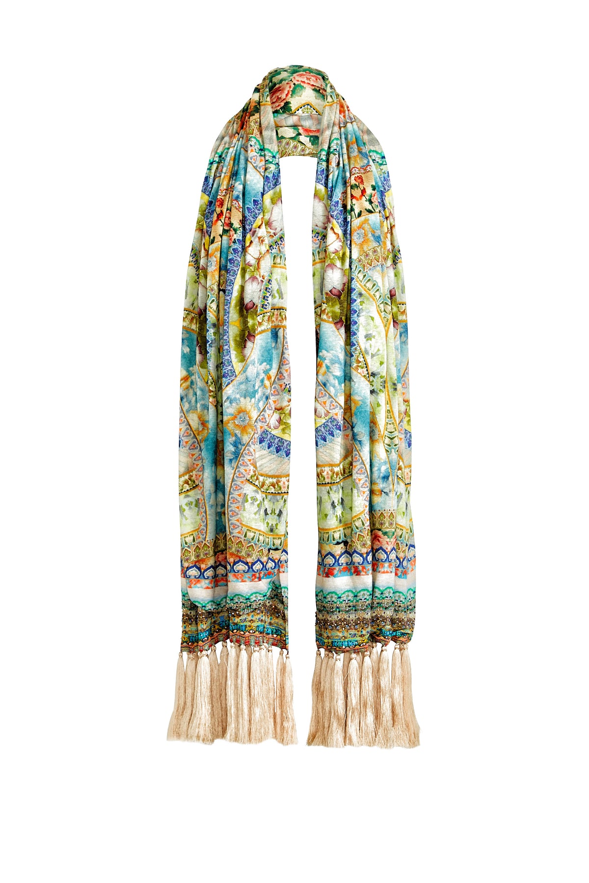 SIGN OF PEACE SHAWL W TASSELS