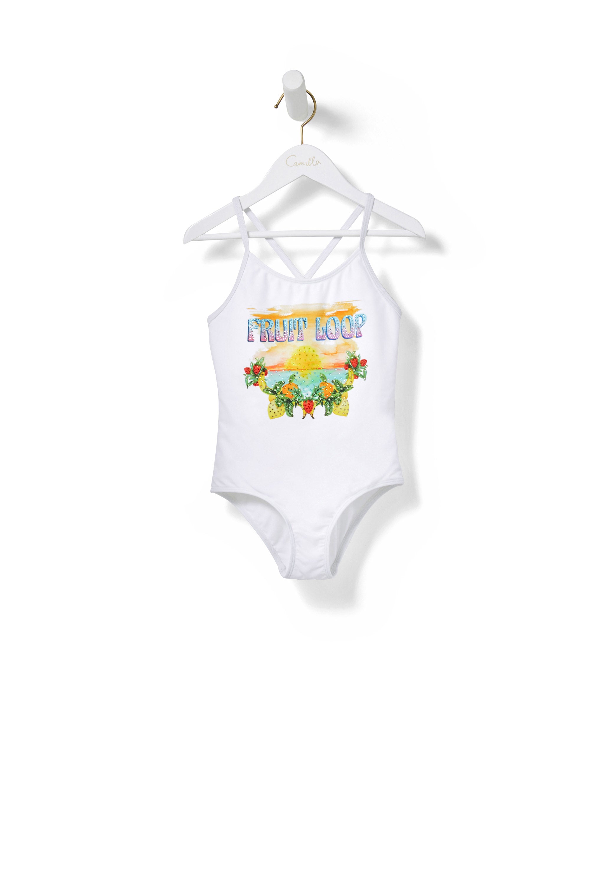THERES NO PLACE LIKE RIO KIDS ROUND NECK ONE PIECE